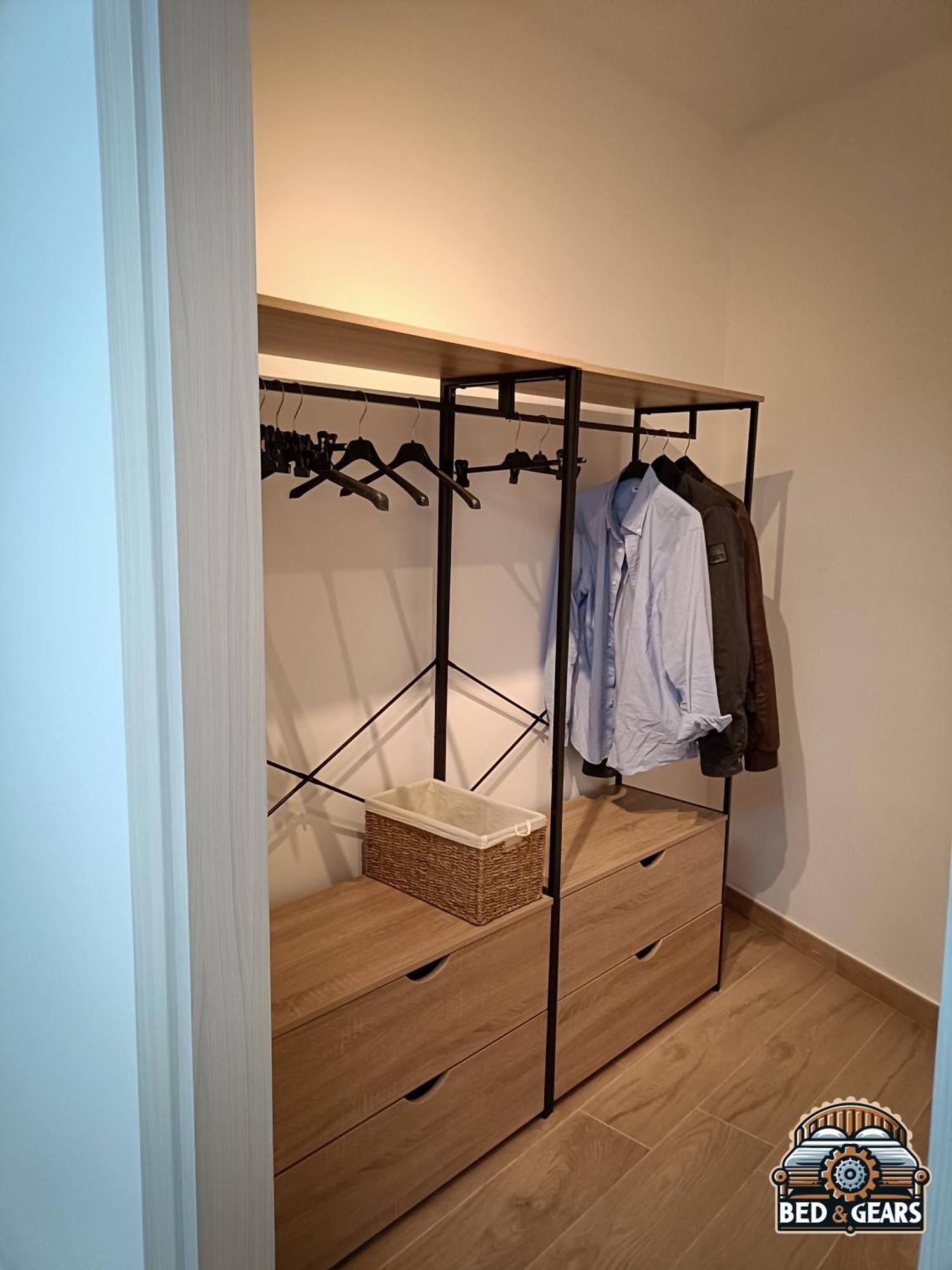 Apartment Bed And Gears - Industrial Design Loft